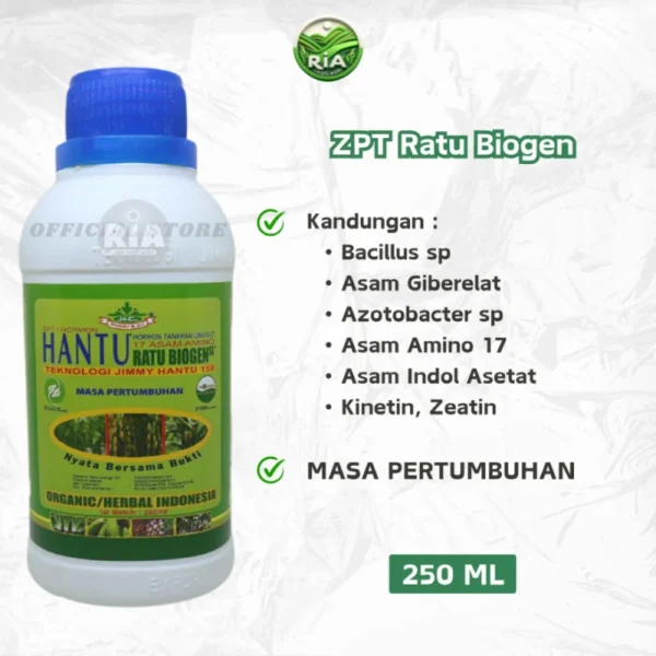 Hantu Pupuk ZPT Ratu Biogen ZPT Multiguna NPK Jagotani 250ML