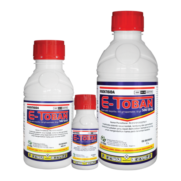 E-TOBAN 500/50 EC (Klorpirifos 500 g/l + Sipermetrin 50 g/l)